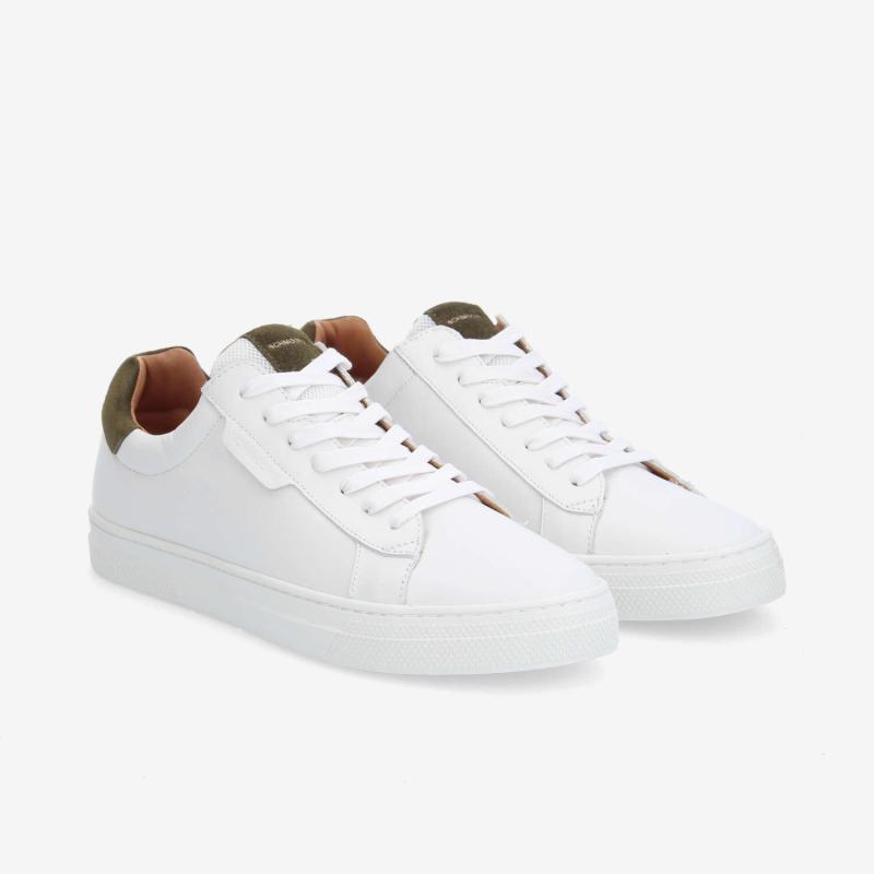 SPARKLE SNEAKER M - NAPPA/SUEDE - BLANC/VERT